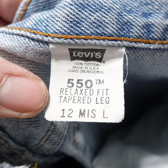 Vintage Levis 550 Jeans Womens 12 Light Wash Relaxed Fit Tapered Leg 31x30 - Picture 9 of 11